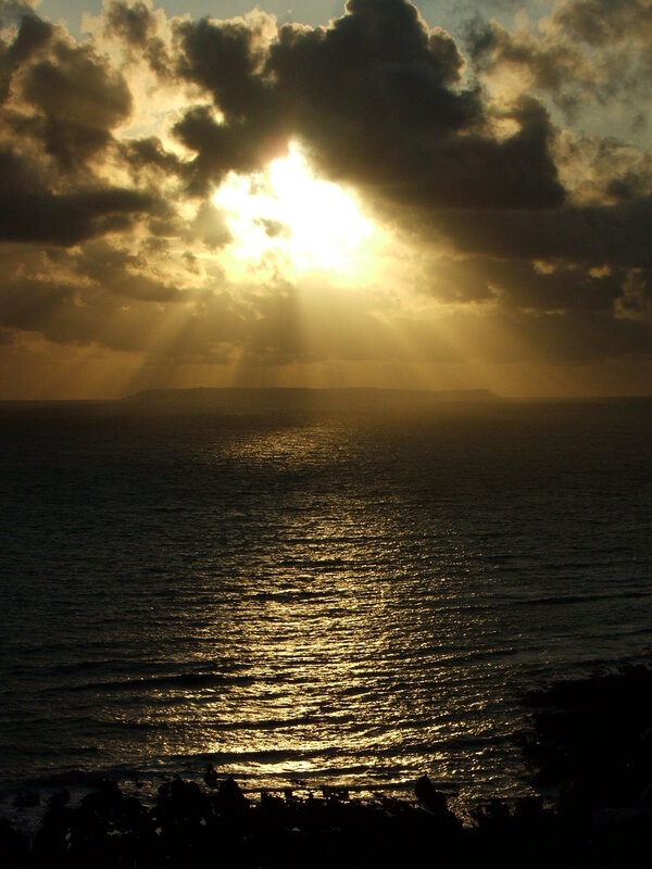 Sunset over the ocean