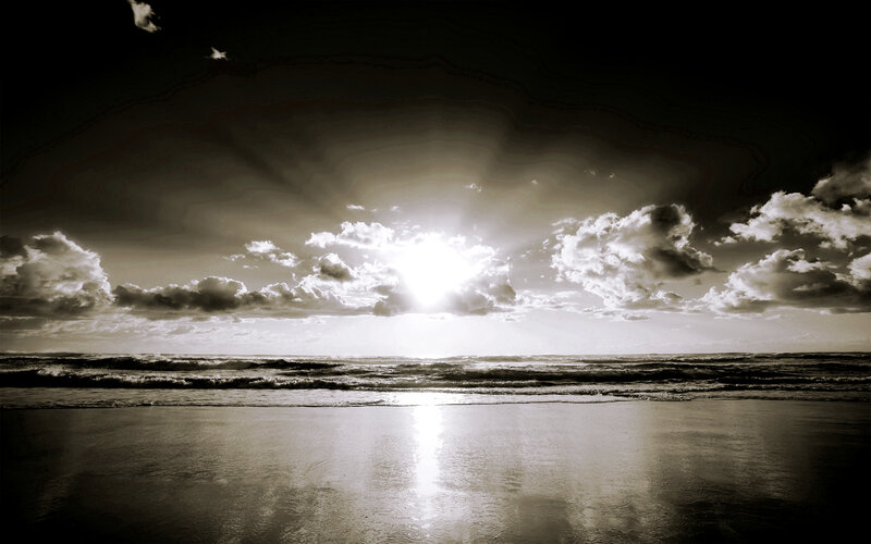 Sunset over the ocean