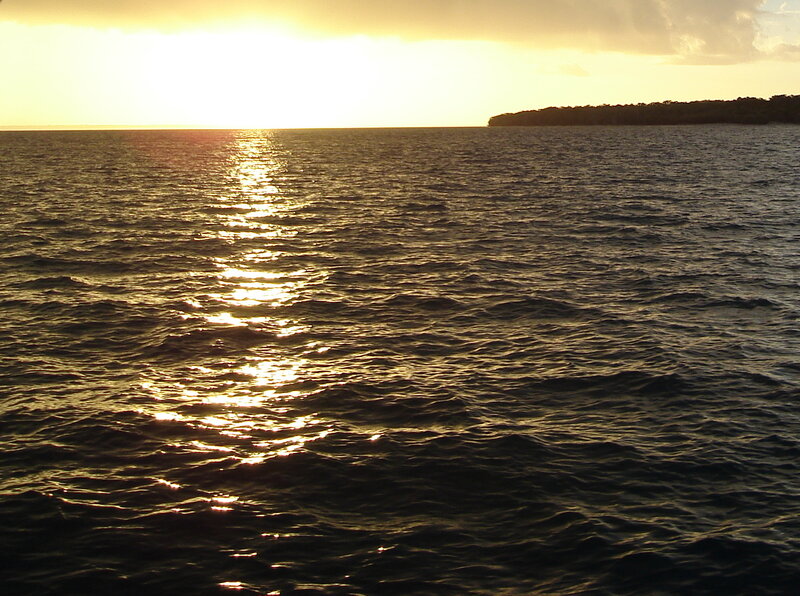 Sunset over the ocean