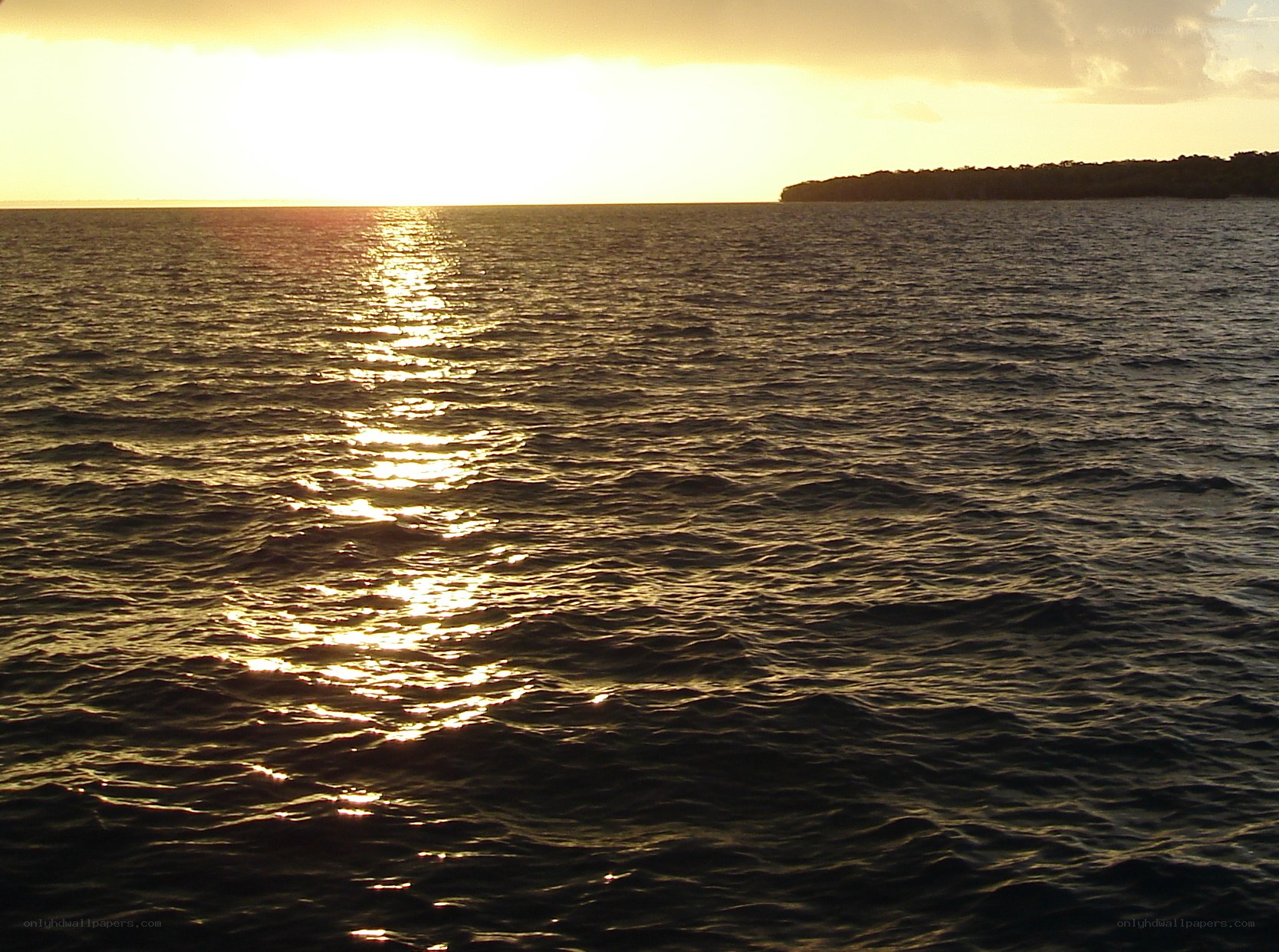 Sunset over the ocean