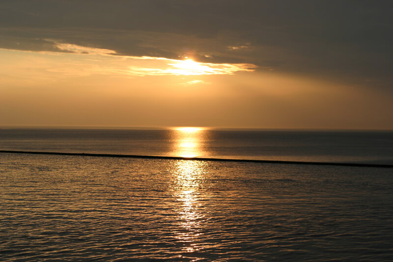 Sunset over the ocean