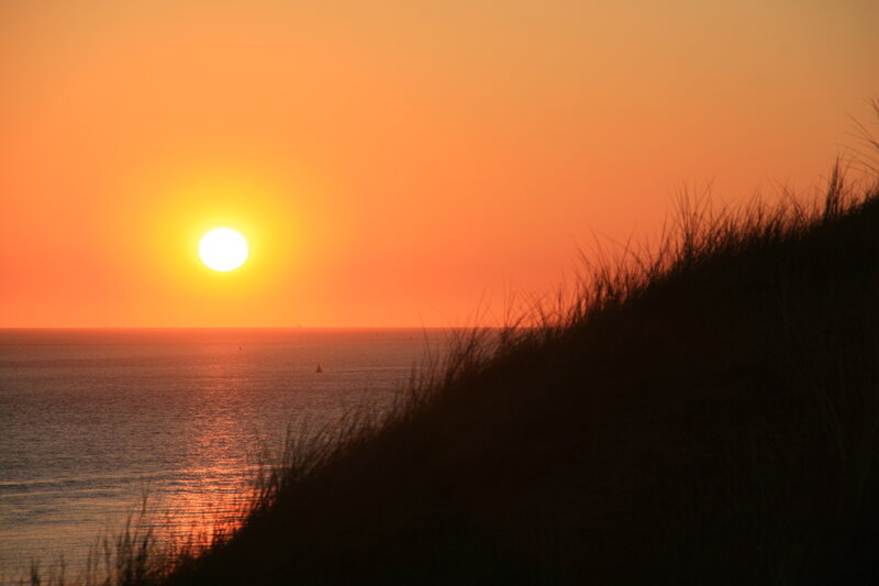 Sunset over the ocean