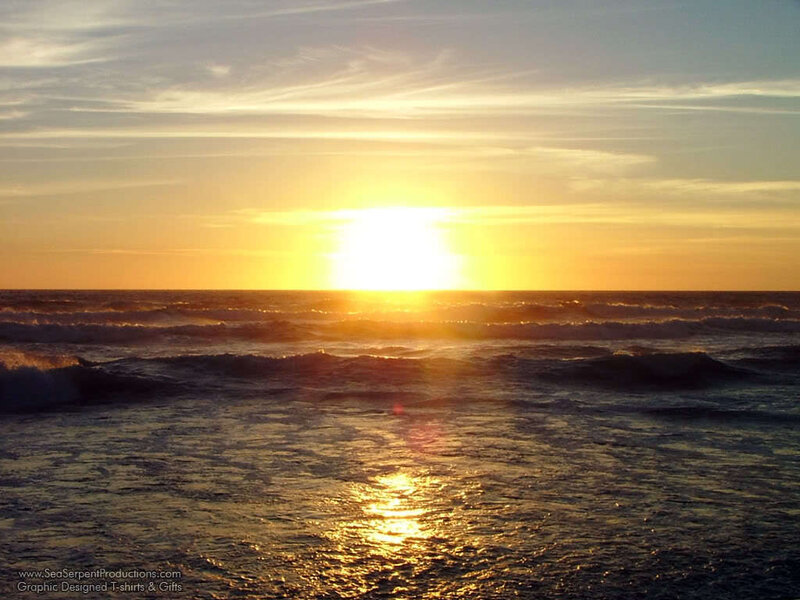 Sunset over the ocean