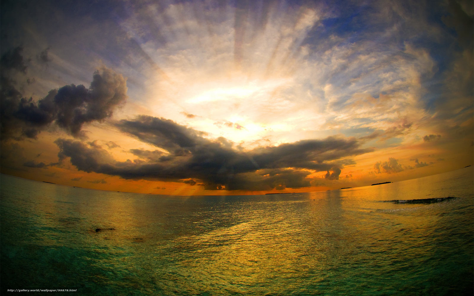 Sunset over the ocean
