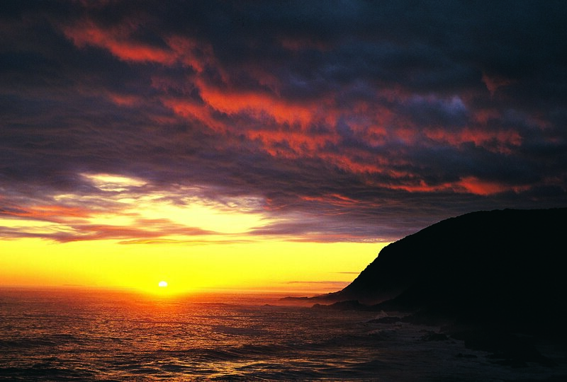 Sunset over the ocean