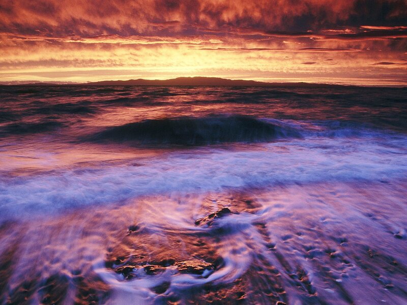 Sunset over the ocean