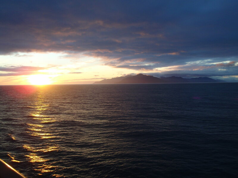 Sunset over the ocean