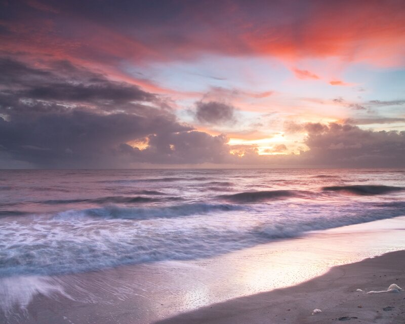 sunset over the ocean