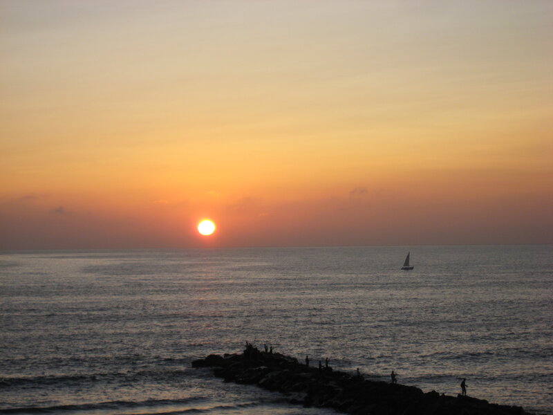 sunset over the ocean