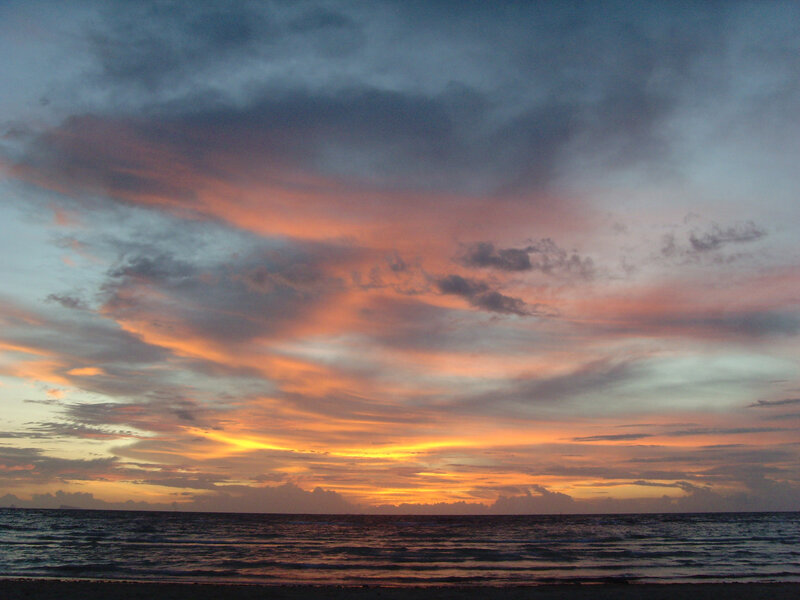 Sunset over the ocean