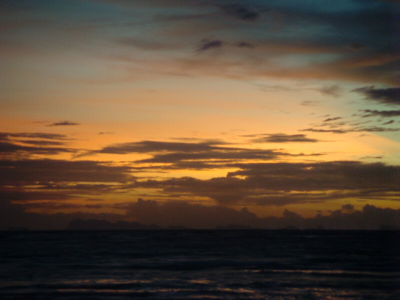 sunset over the ocean