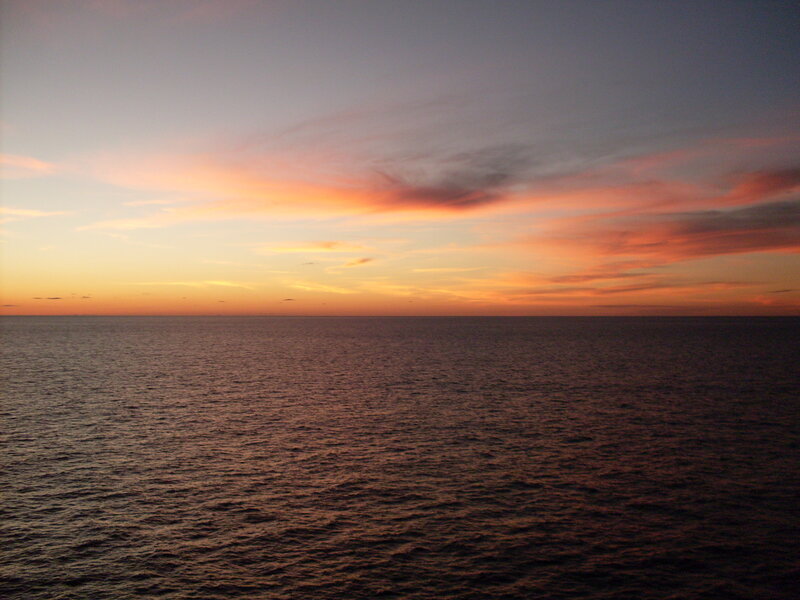 sunset over the ocean
