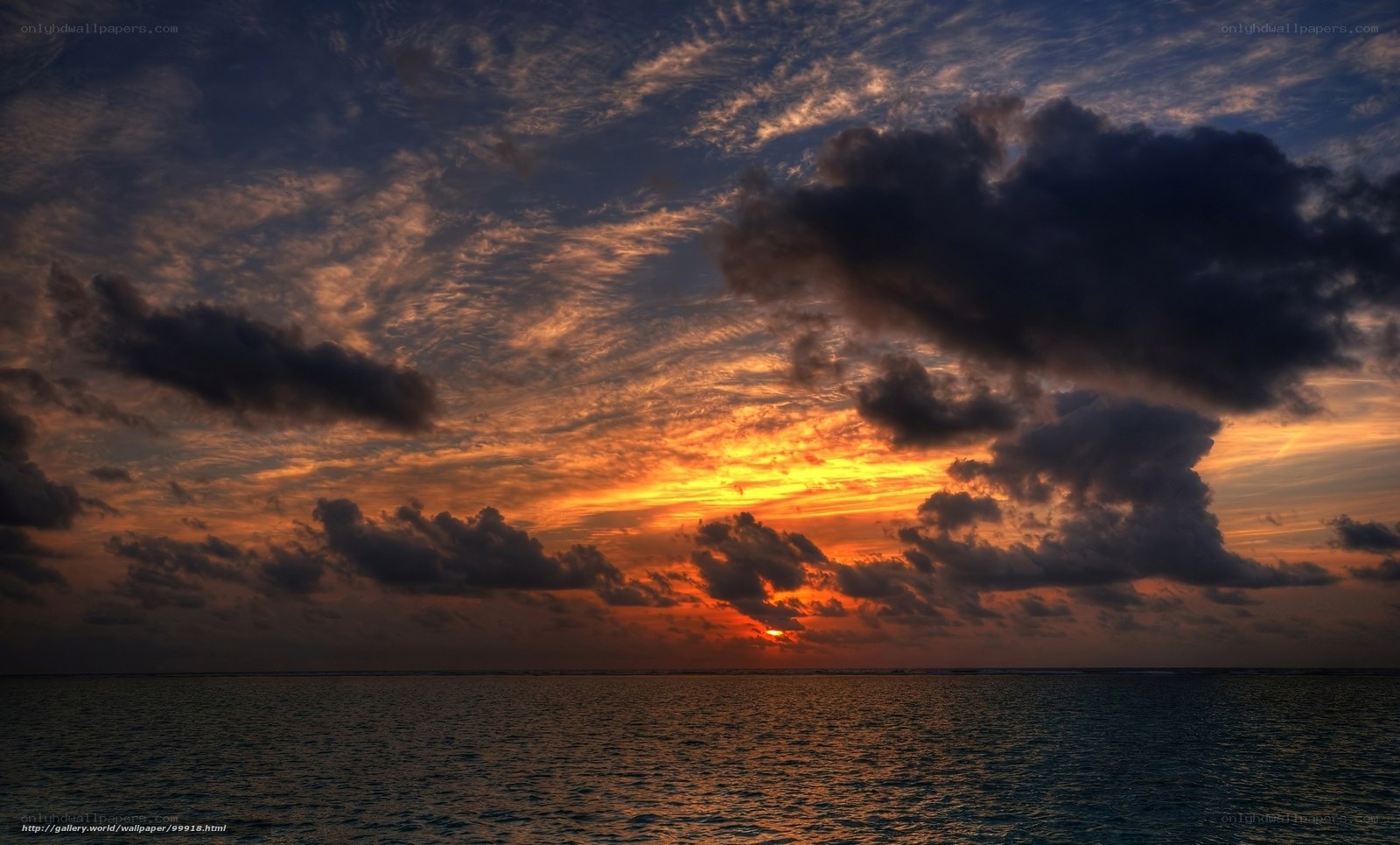 sunset over the ocean