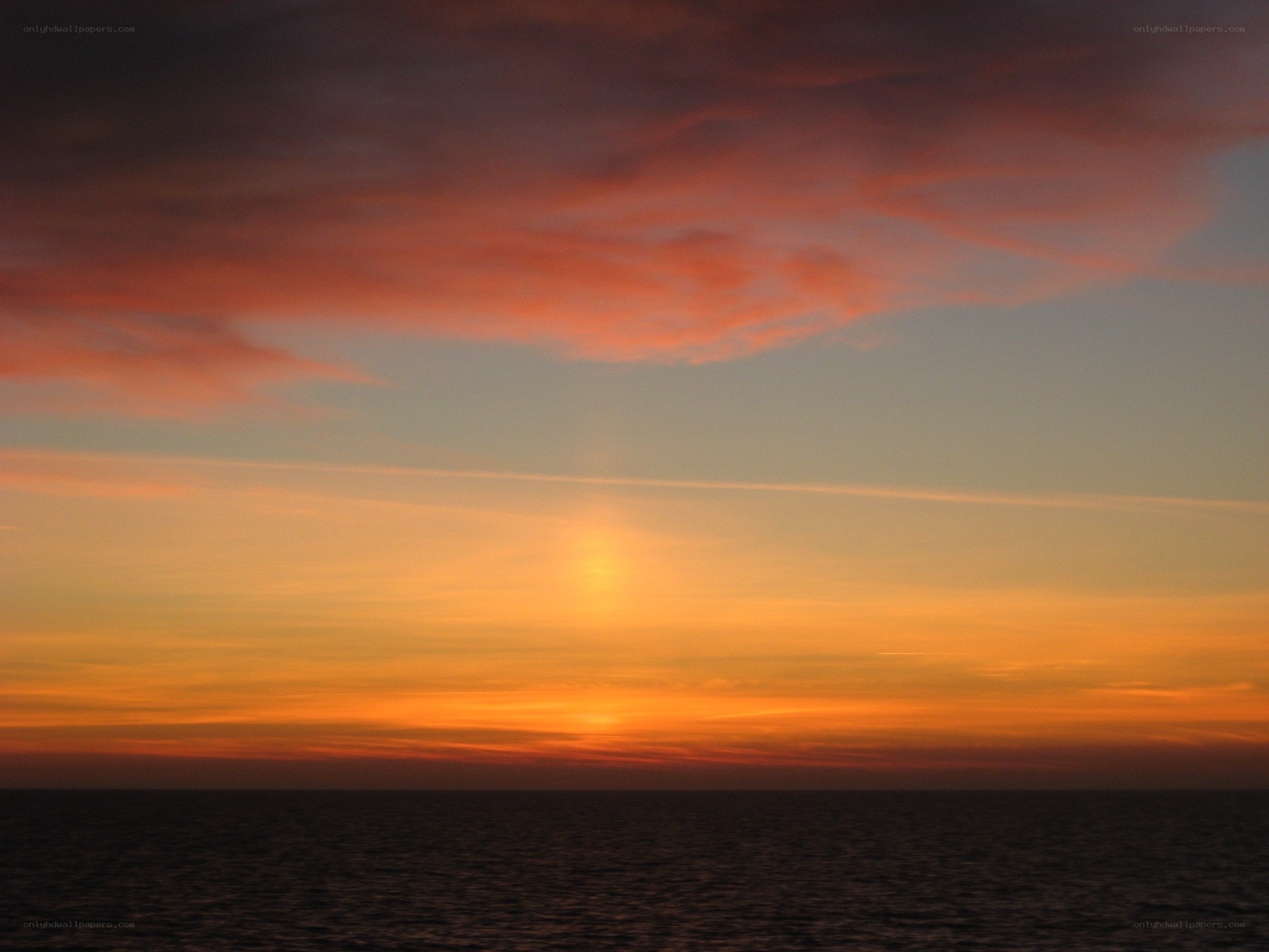 sunset over the ocean