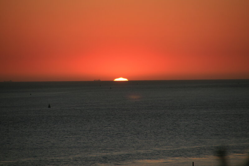 sunset over the ocean