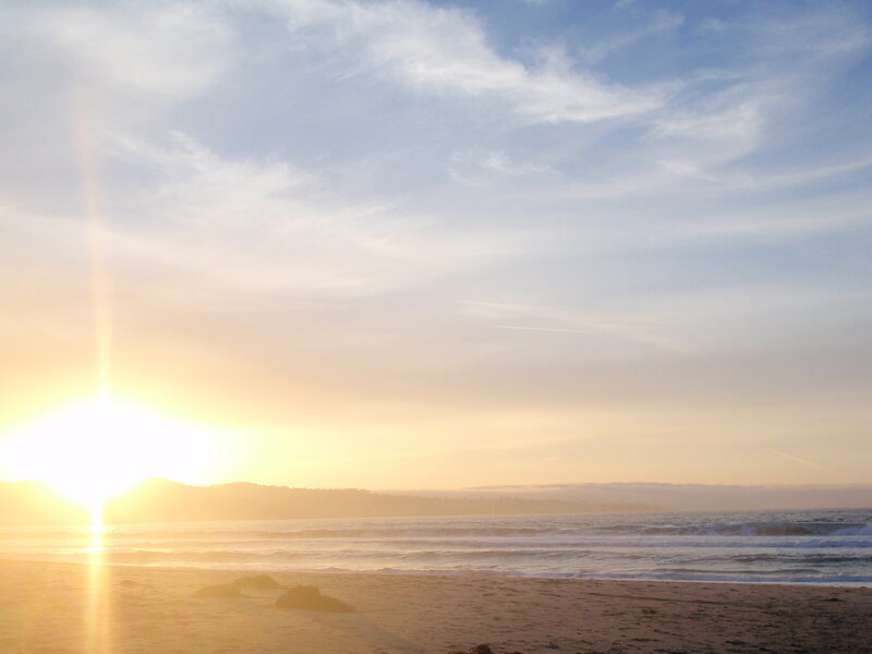 Sunset over the ocean