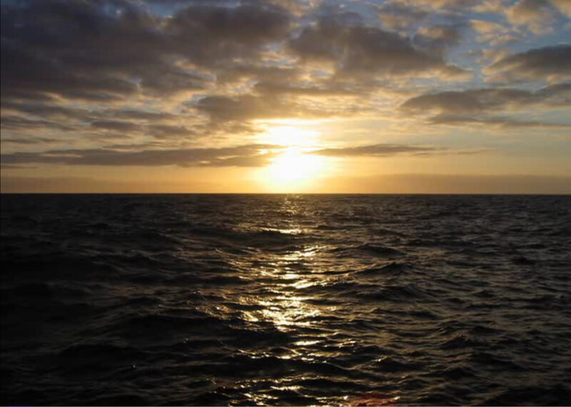 sunset over the ocean