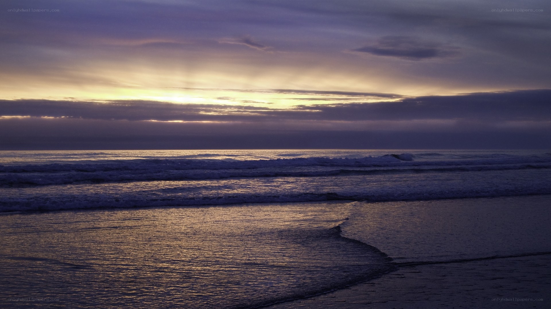 Sunset over the ocean