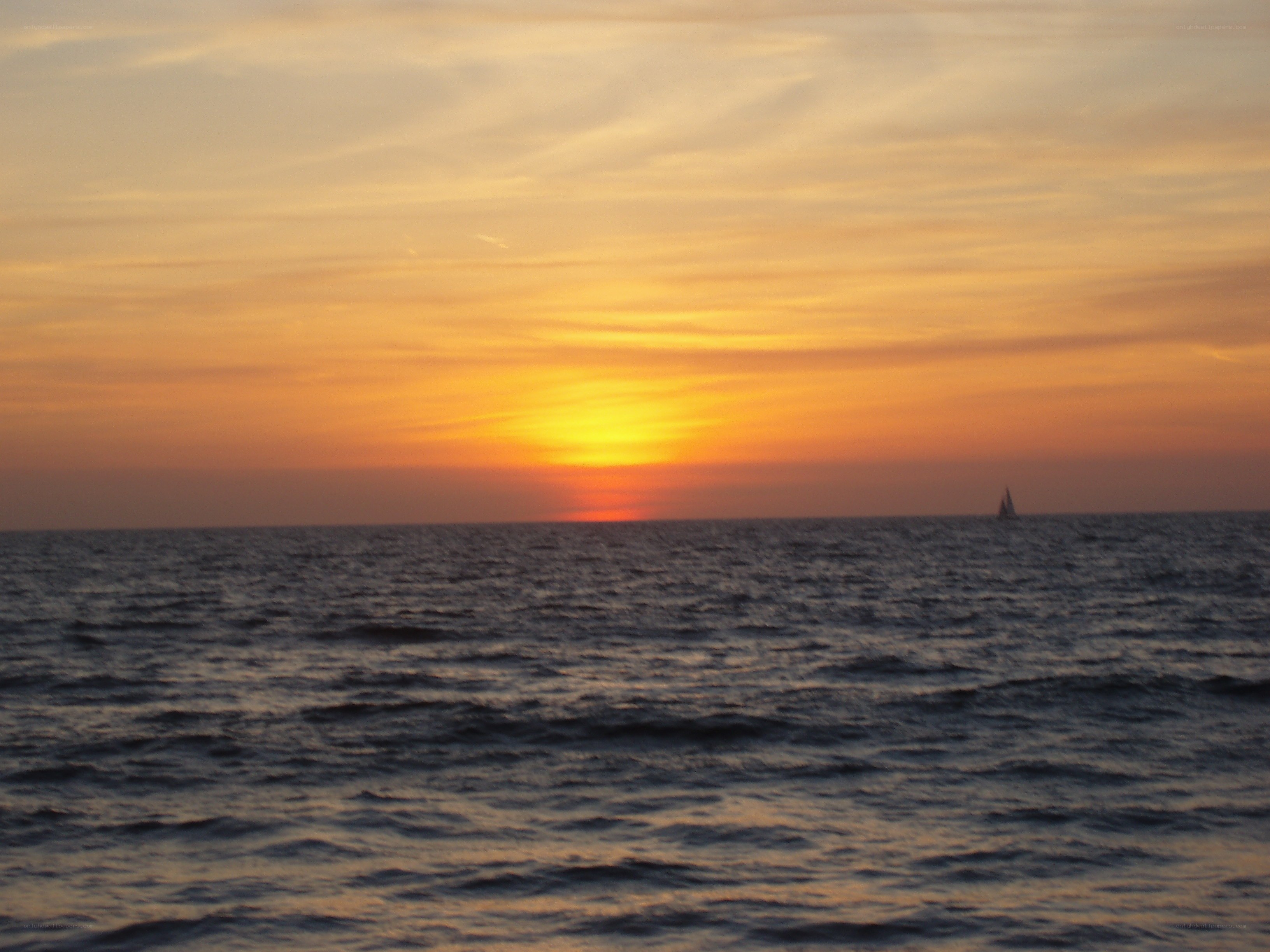 sunset over the ocean