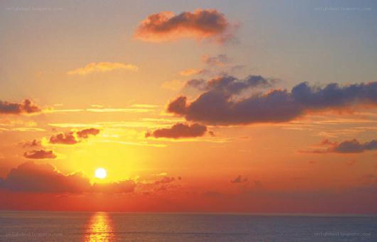 sunset over the ocean