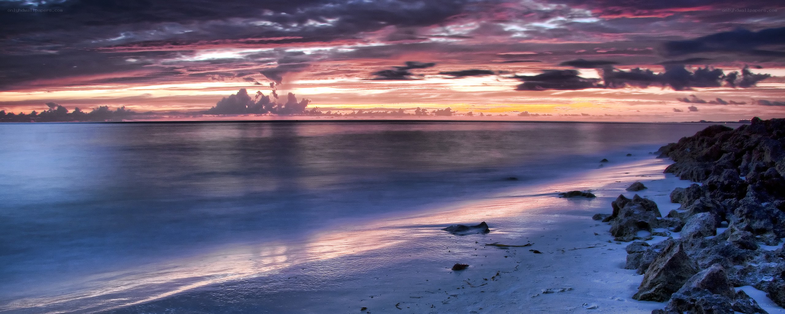 sunset over the ocean