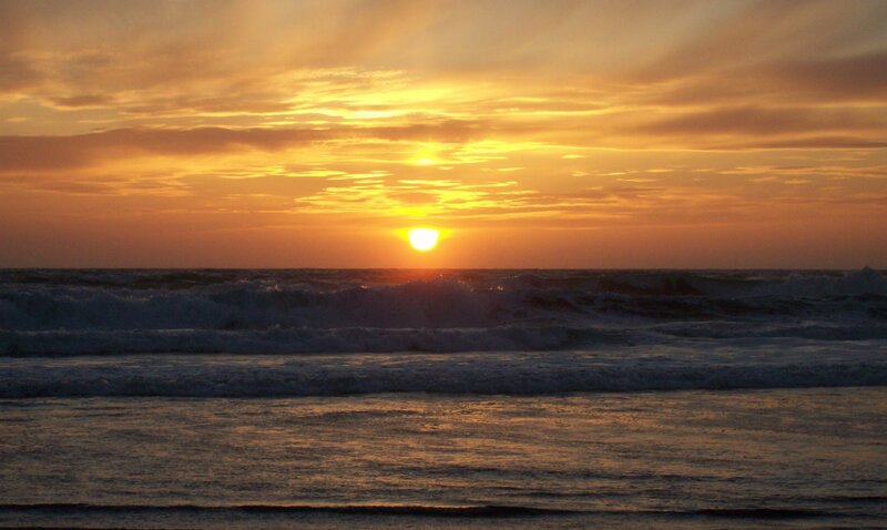 sunset over the ocean
