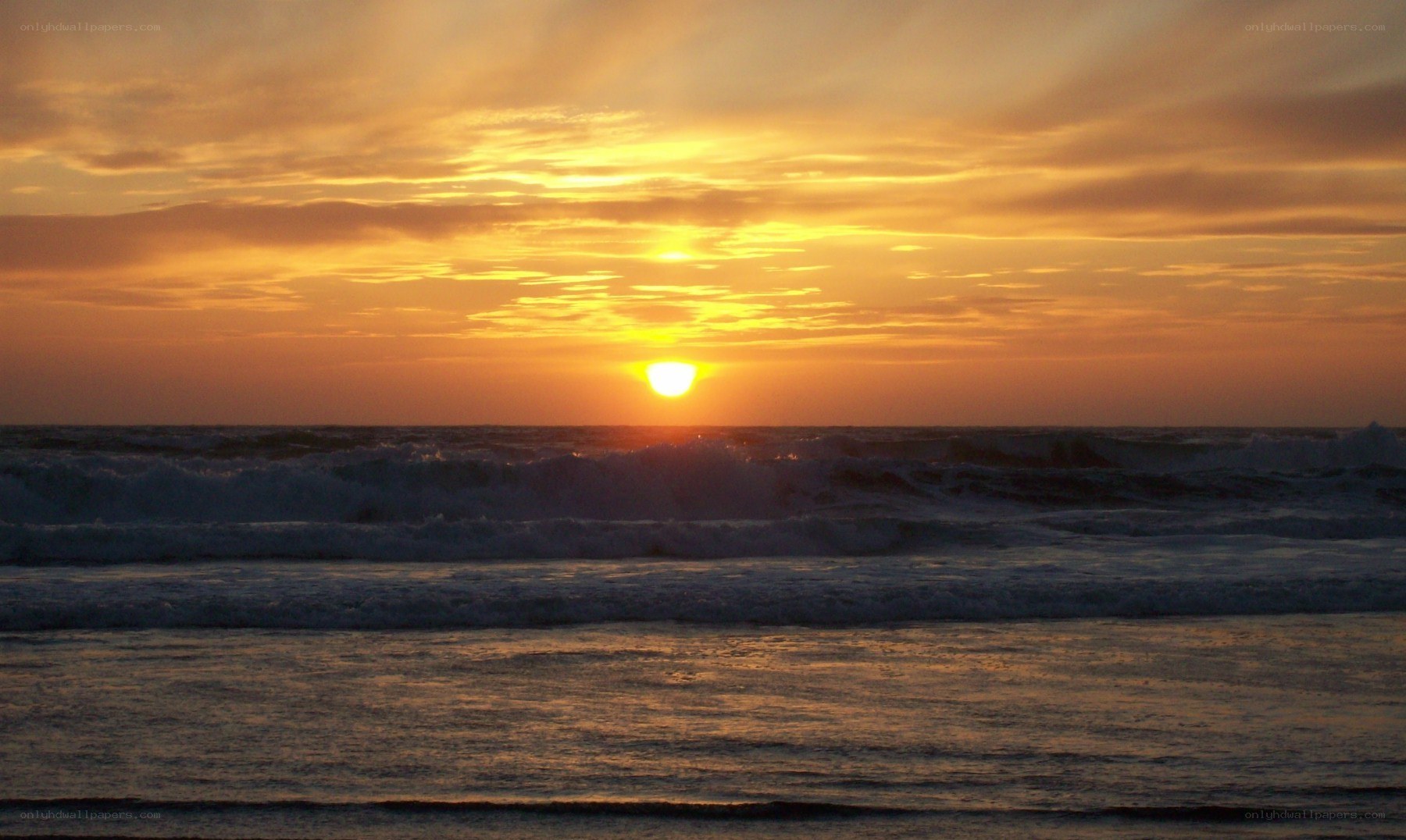 sunset over the ocean