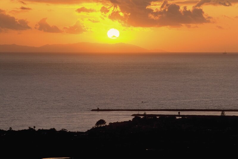 sunset over the ocean