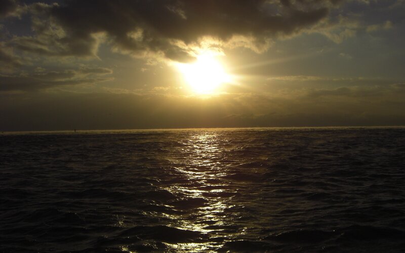 Sunset over the ocean