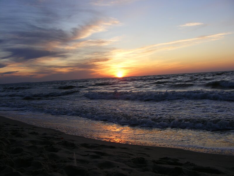 Sunset over the ocean