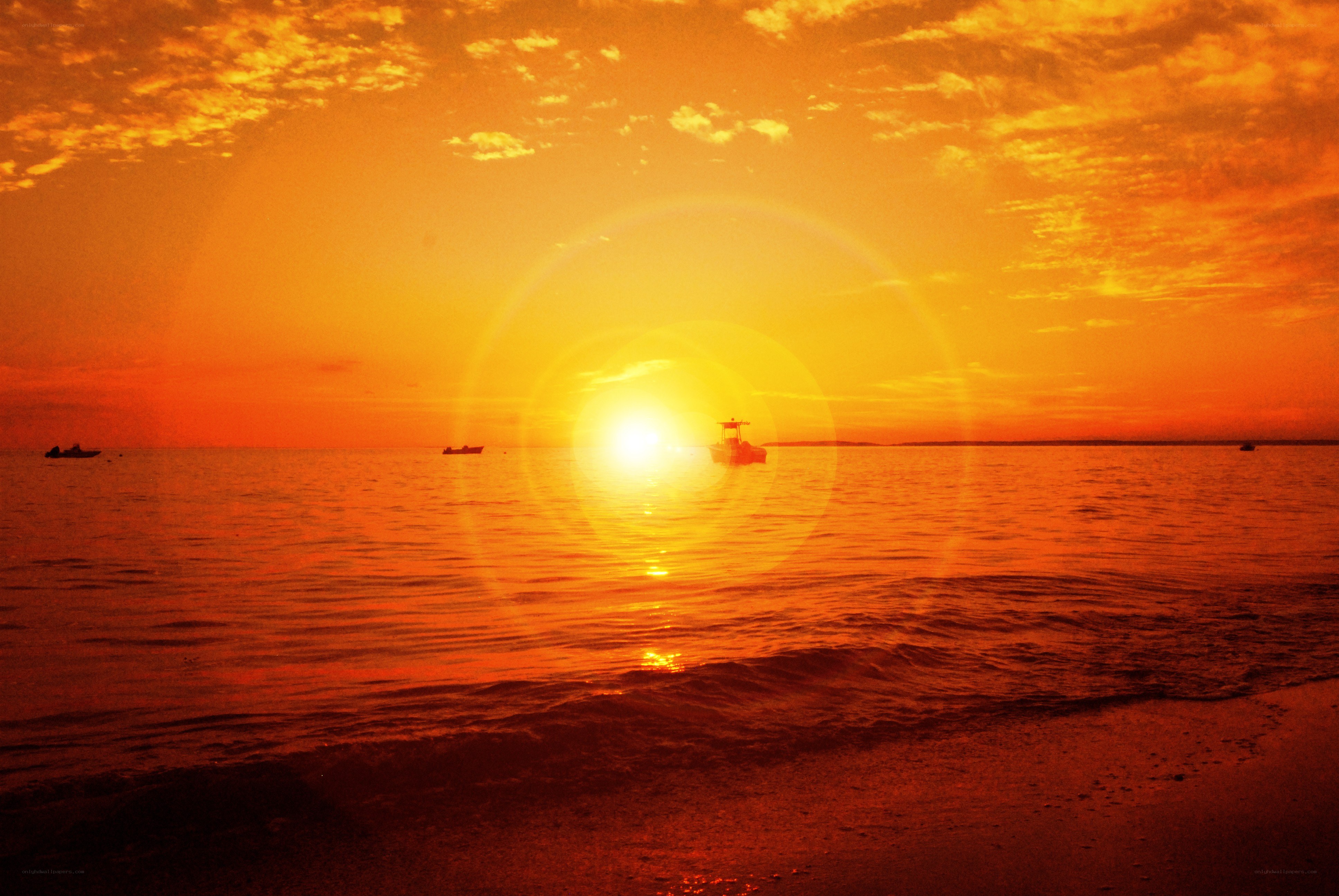 Sunset over the ocean