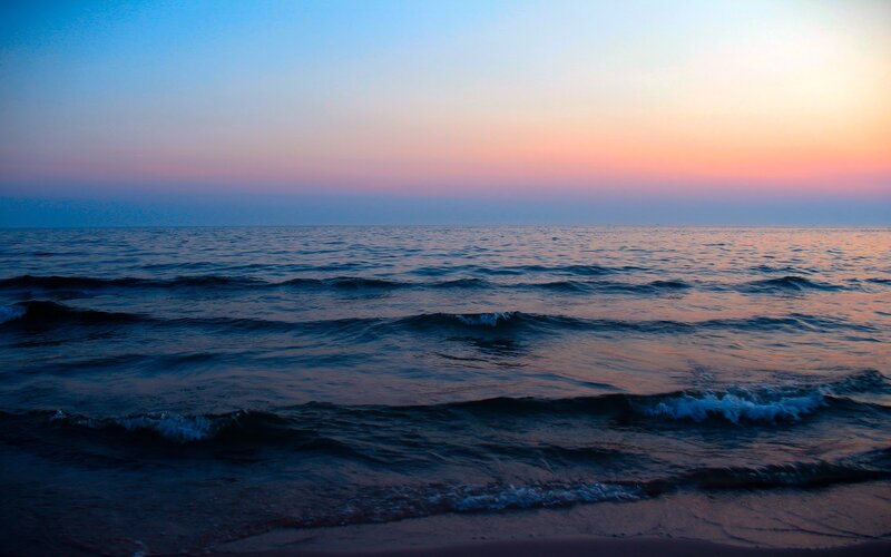 sunset over the ocean