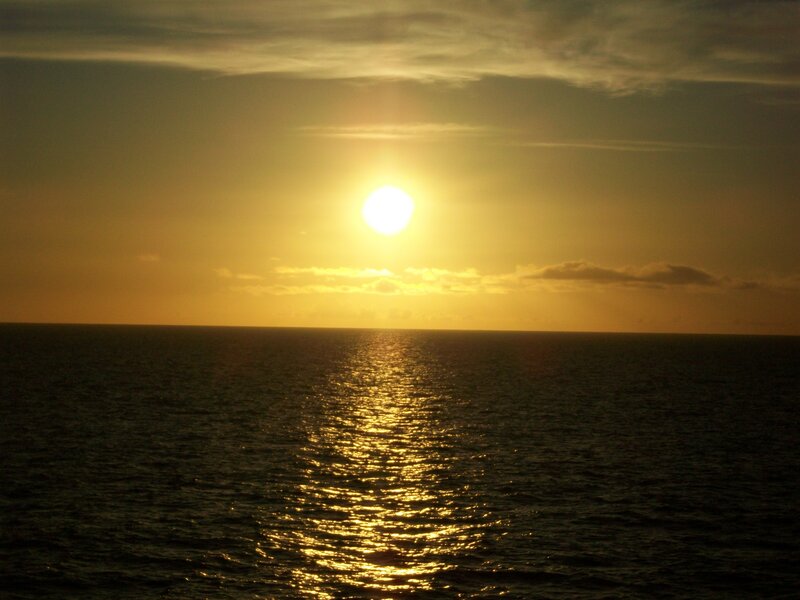 Sunset over the ocean