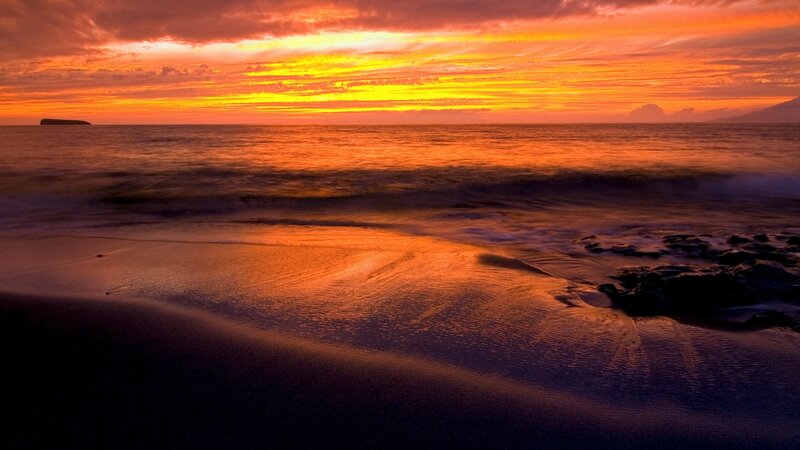 sunset over the ocean