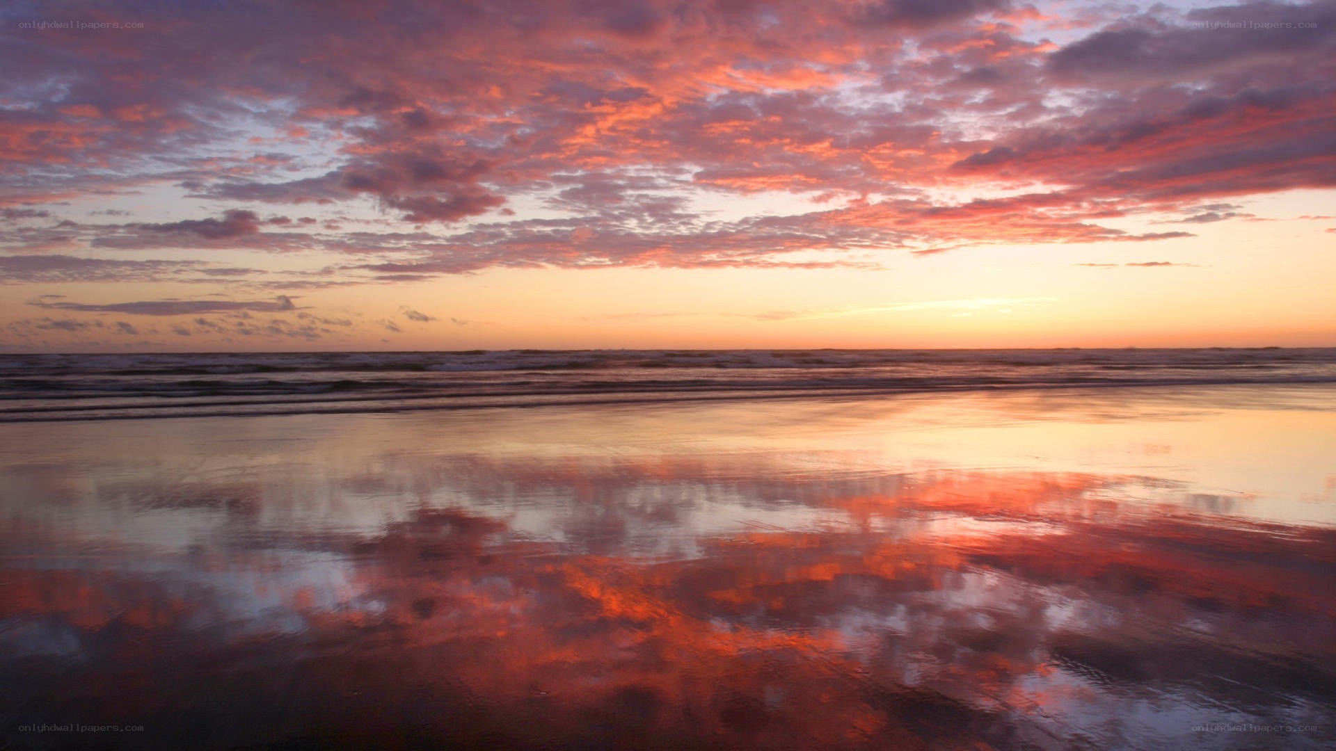 sunset over the ocean