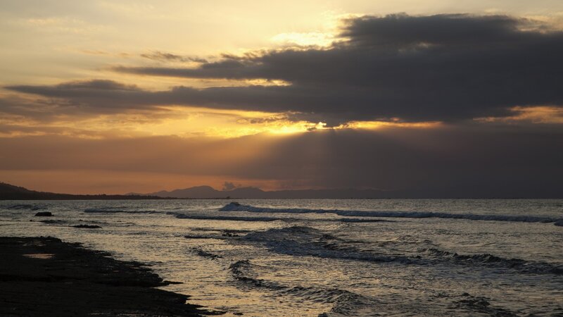 Sunset over the ocean