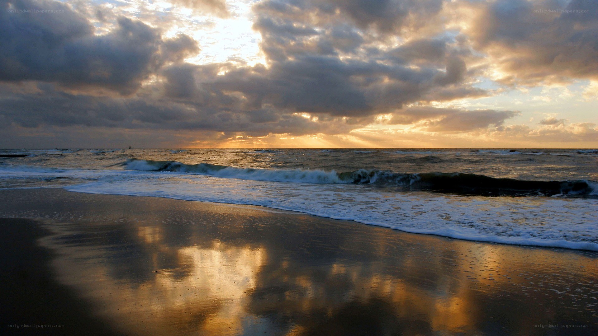 sunset over the ocean