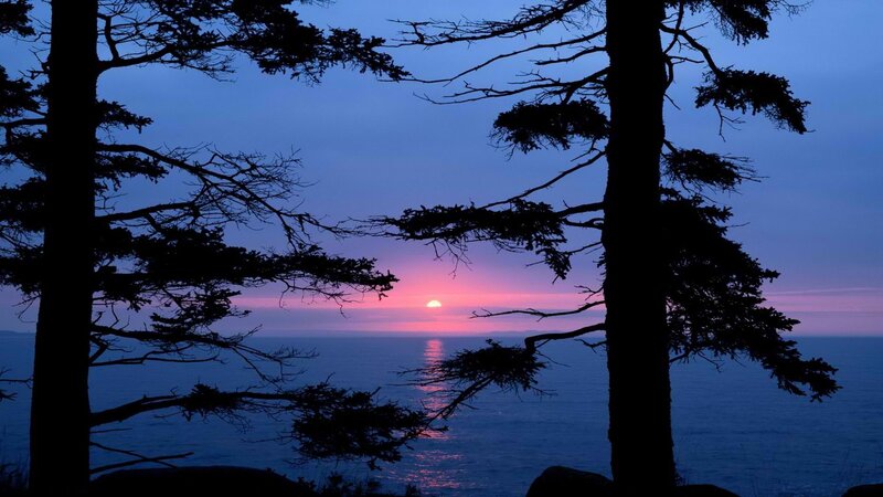 sunset over the ocean