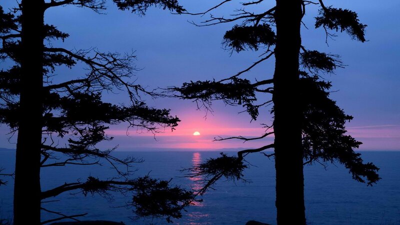 Sunset over the ocean