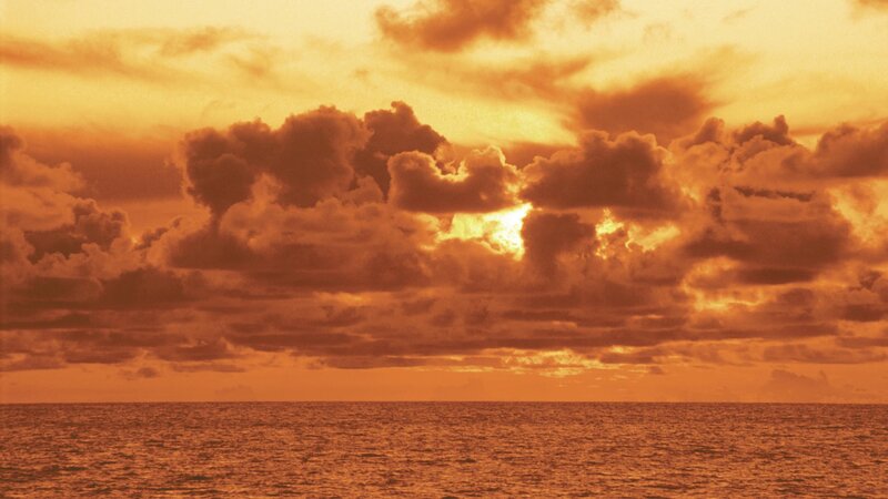 sunset over the ocean
