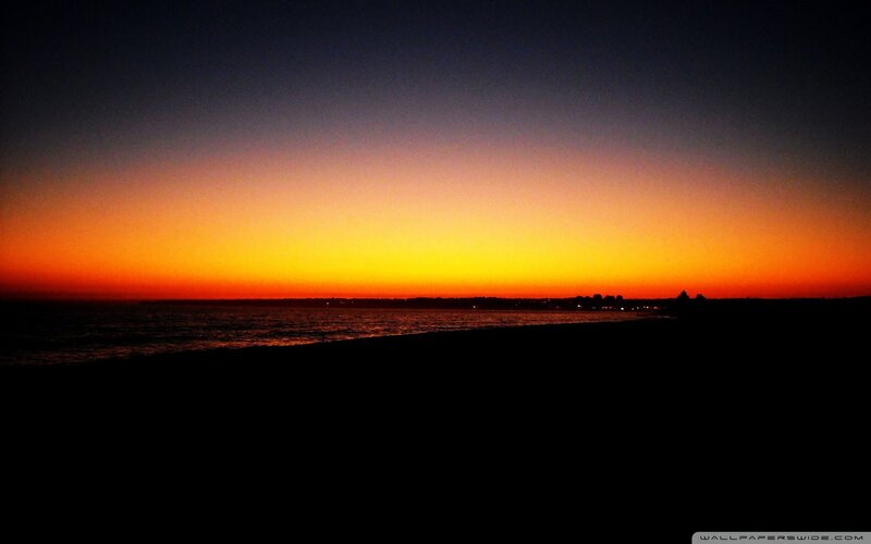sunset over the ocean