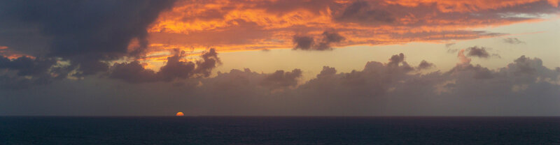 sunset over the ocean