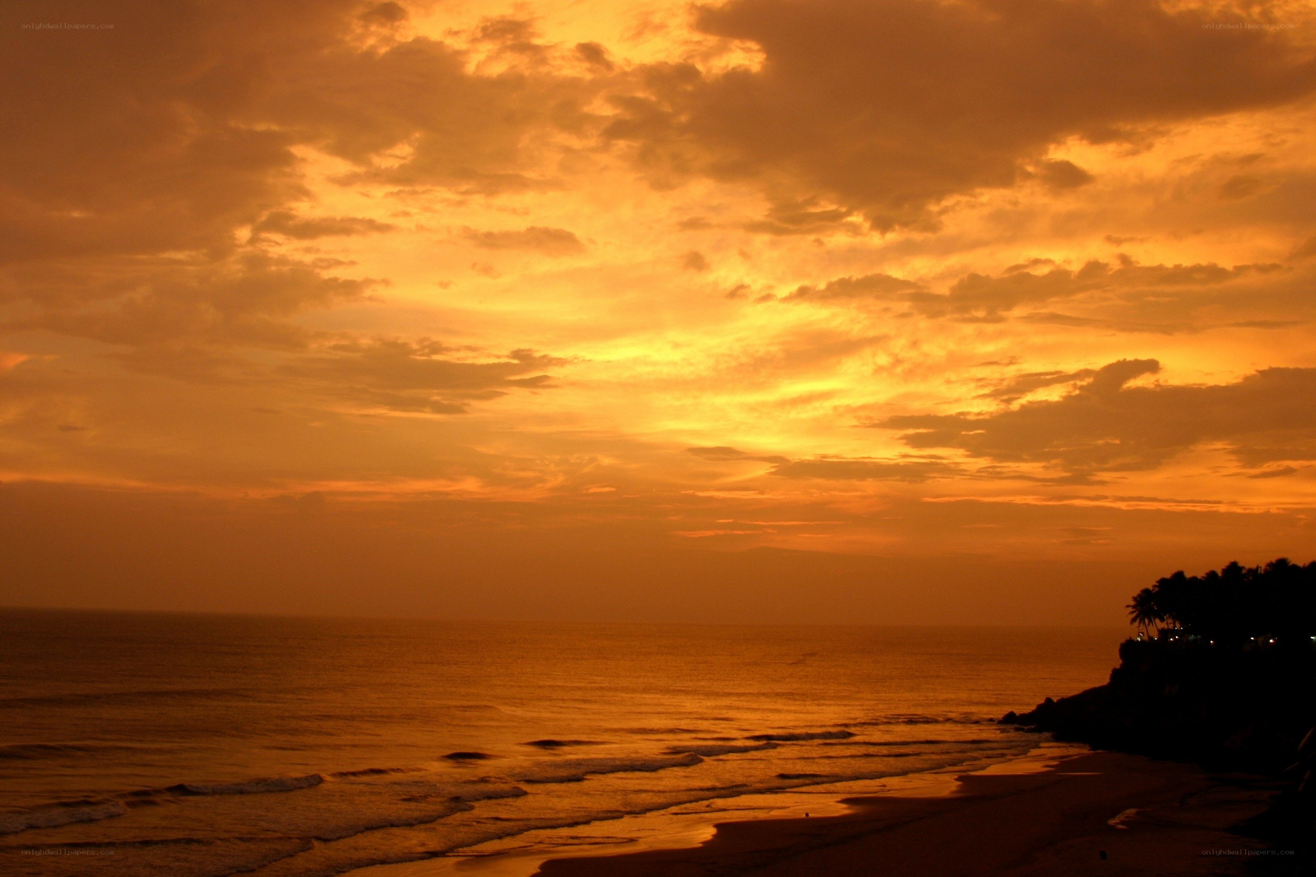 sunset over the ocean