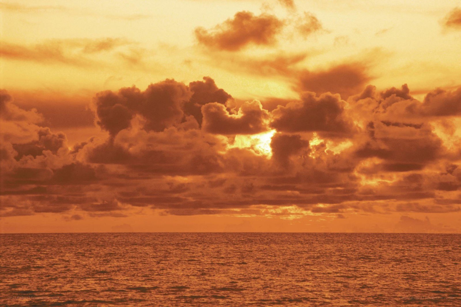 Sunset over the ocean