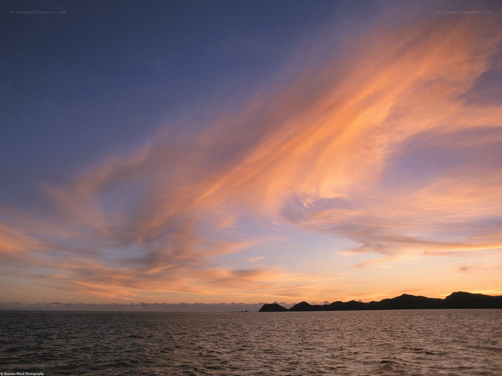 sunset over the ocean
