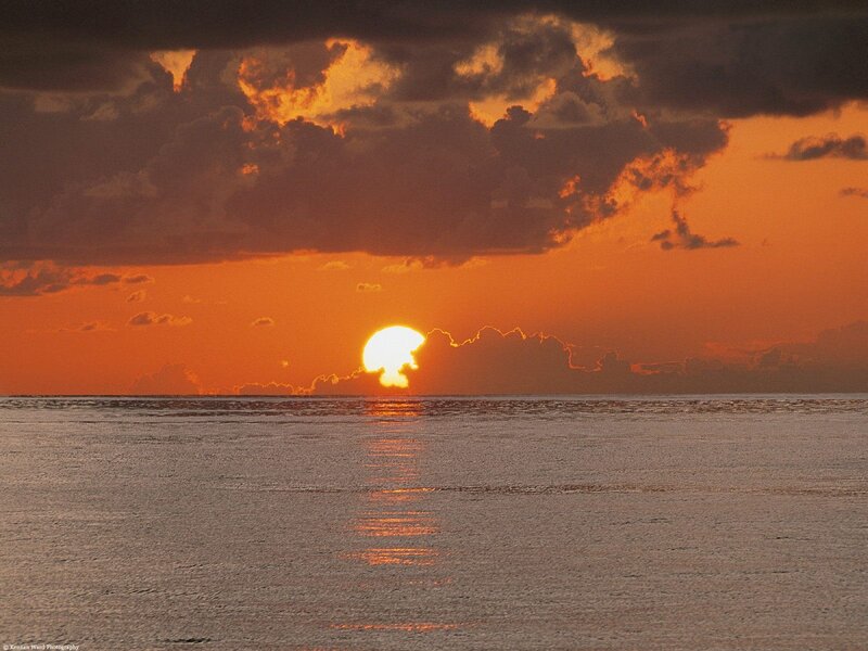 Sunset over the ocean