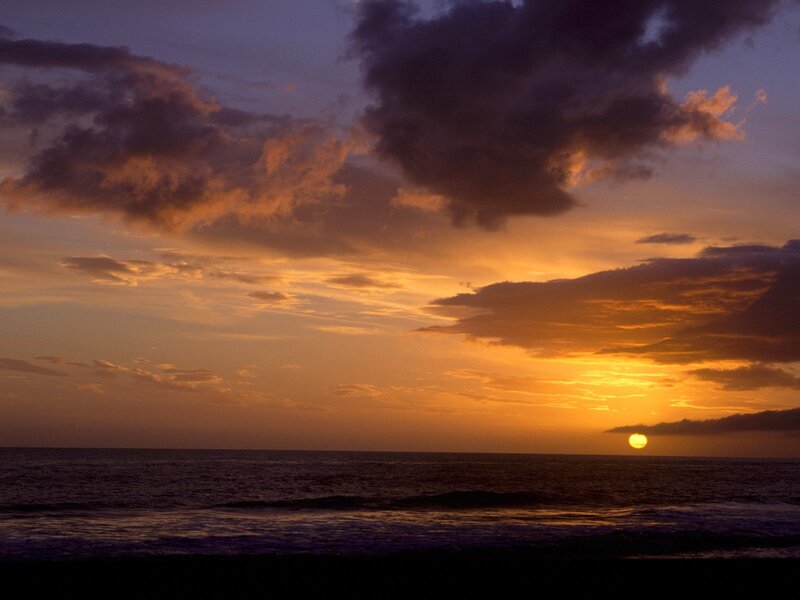 Sunset over the ocean