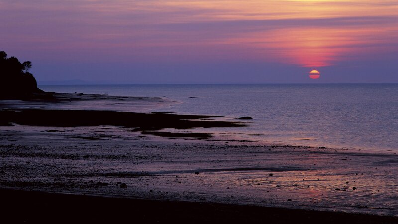sunset over the ocean