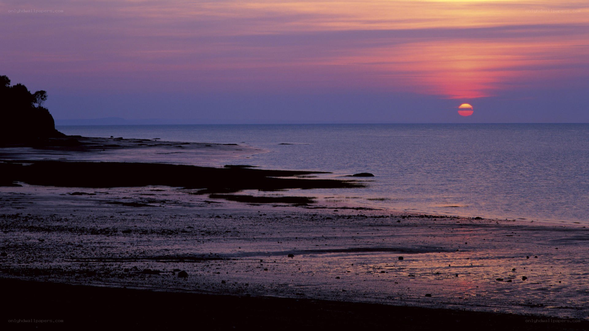 sunset over the ocean