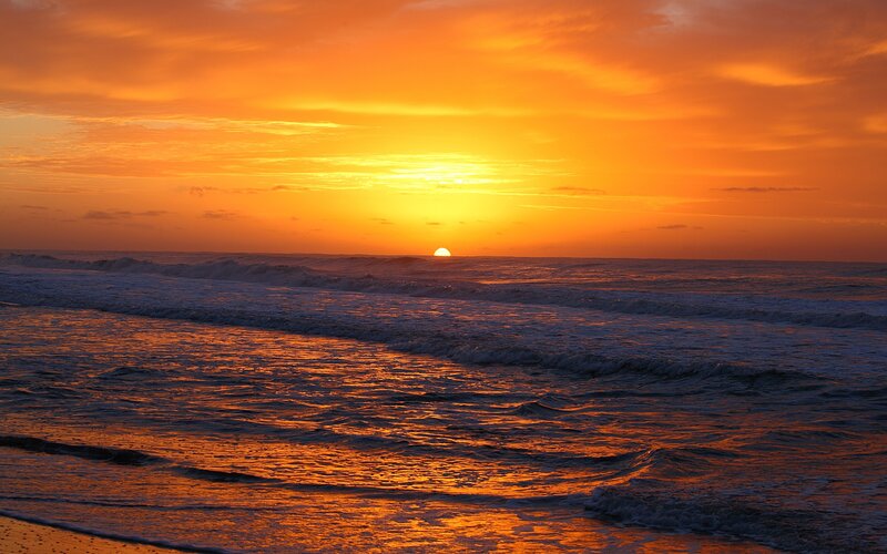 Sunset over the ocean